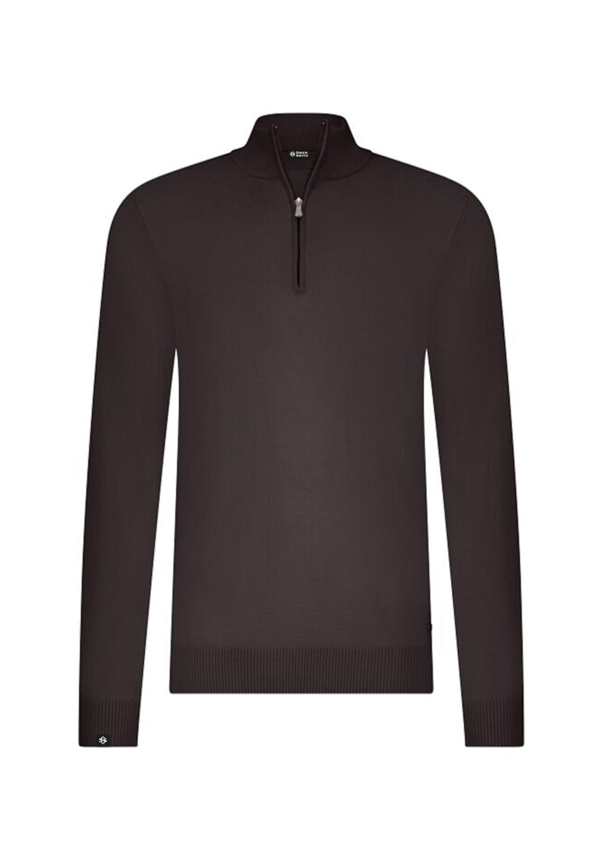 Trui halfzip - Donkerbruin