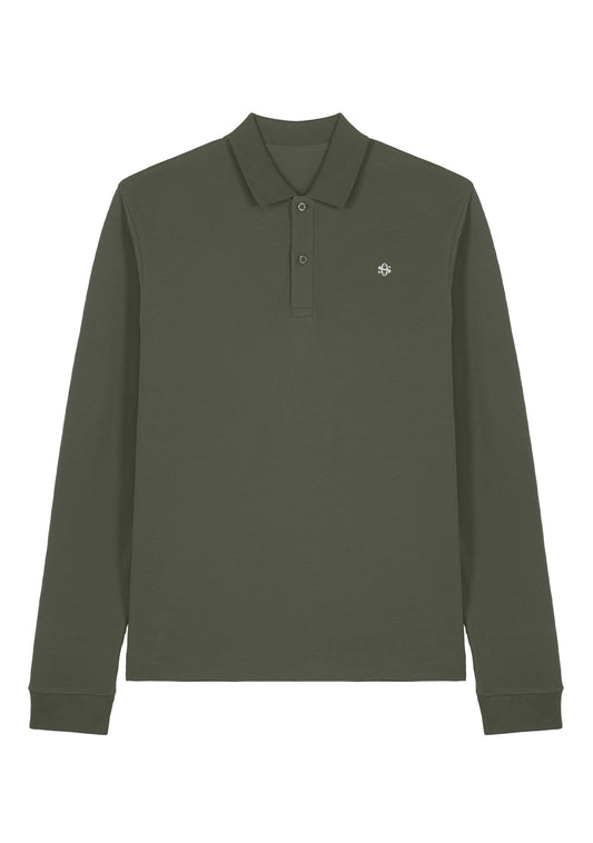Polo longsleeve - khaki