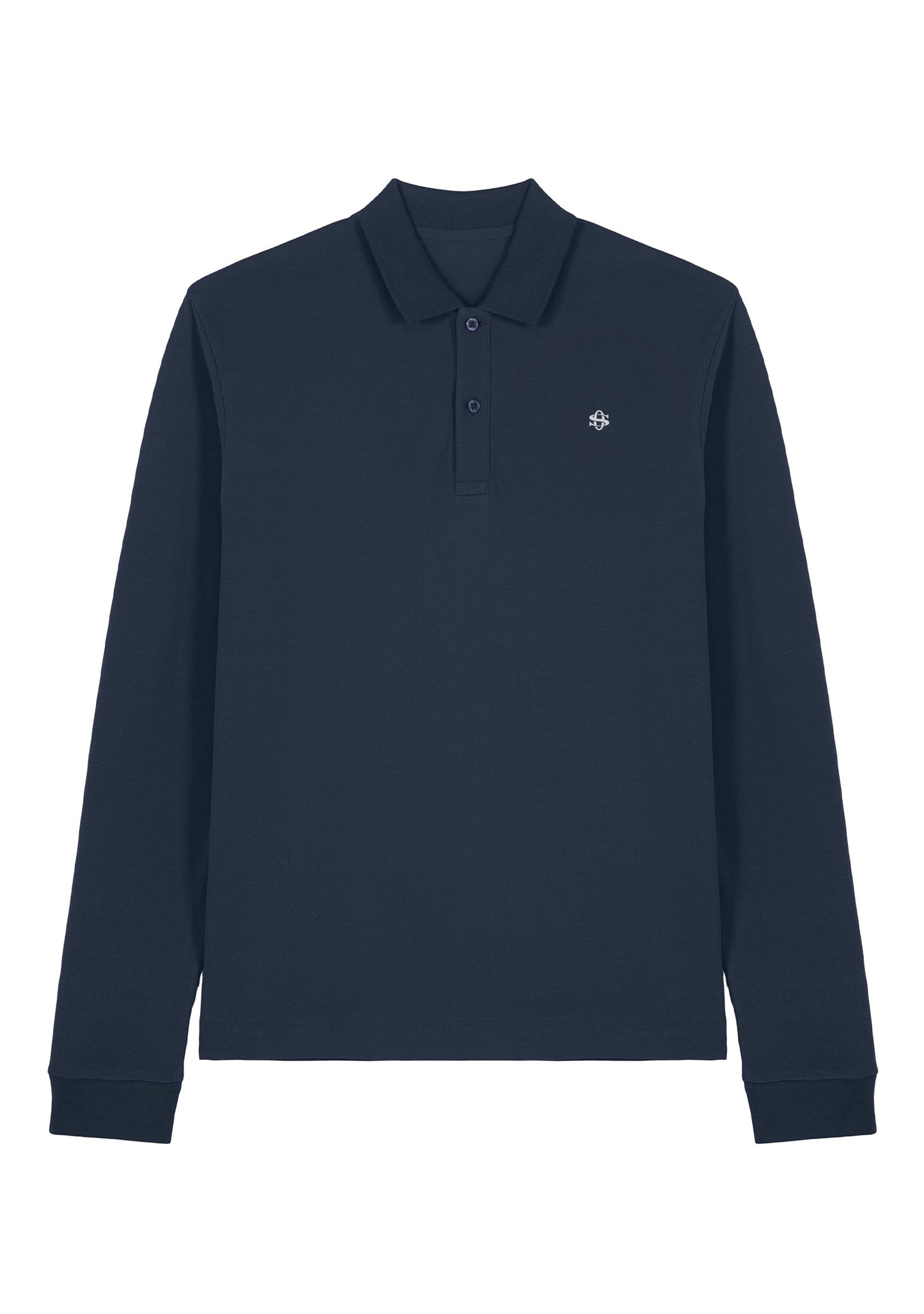Polo longsleeve - donkerblauw