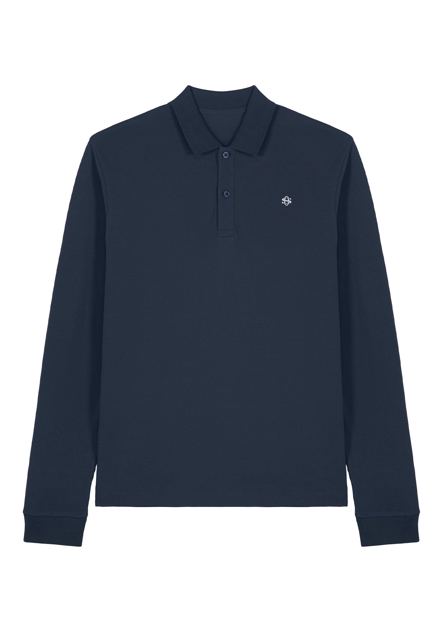 Polo longsleeve - donkerblauw