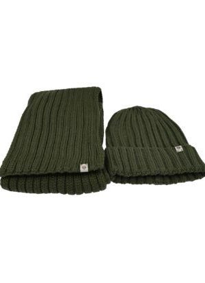 Sjaal & muts - Khaki