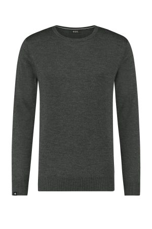 Trui ronde hals groen