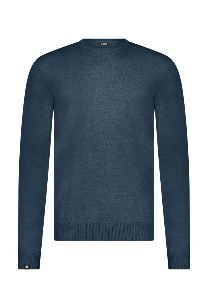 OS Merino ronde hals blauw