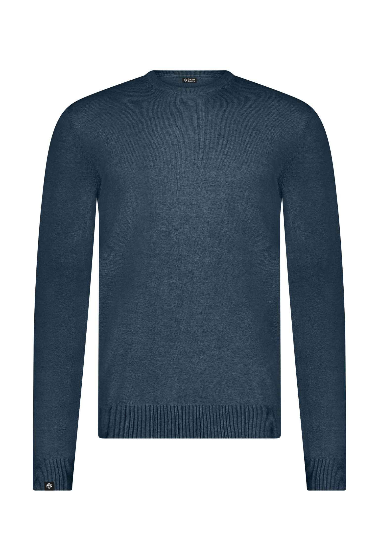 OS Merino ronde hals blauw