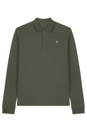 Polo longsleeve khaki