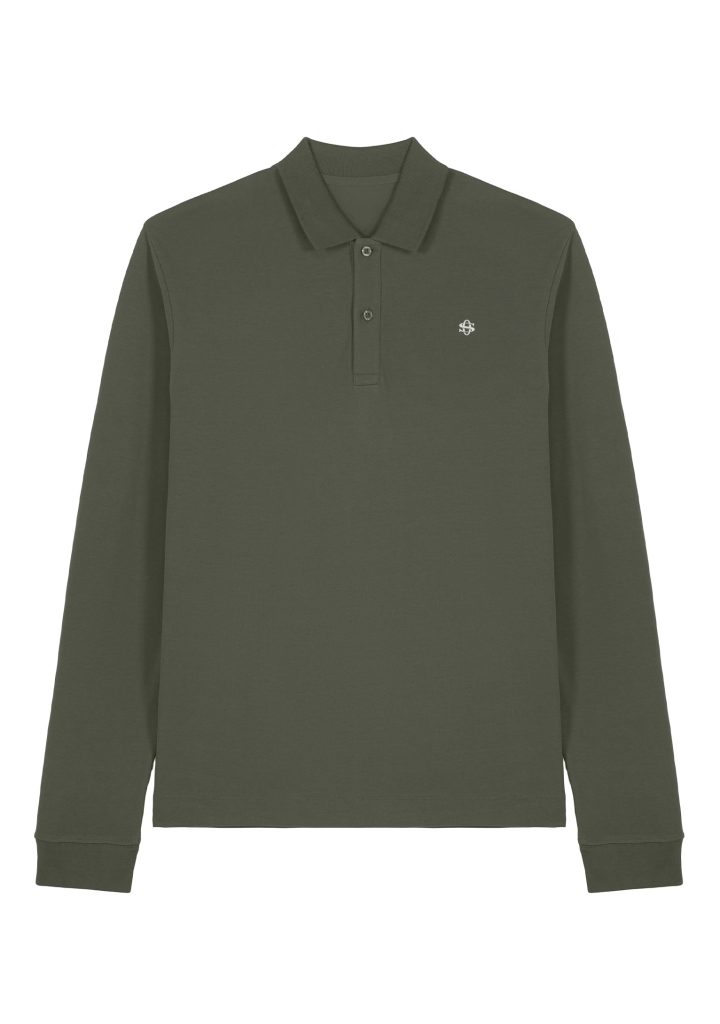 Polo longsleeve khaki